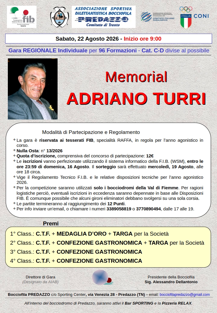 202607 18 Gran Premio PASTIFICIO FELICETTI Predazzo 1R CD MANIFESTO