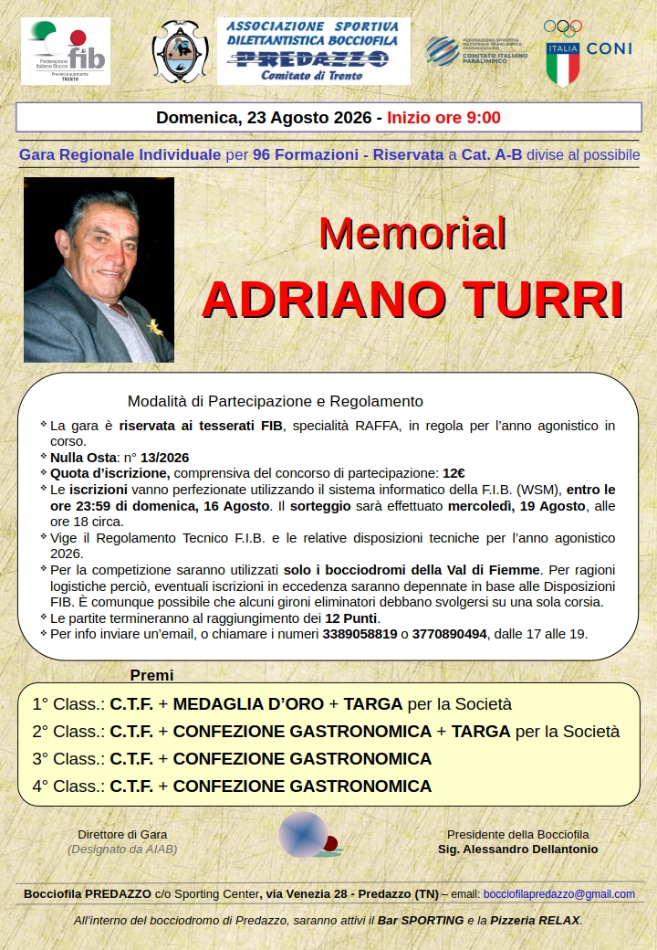 202607 18 Gran Premio PASTIFICIO FELICETTI Predazzo 1R CD MANIFESTO