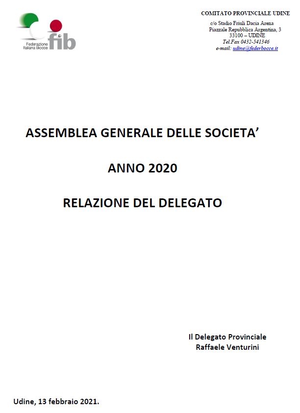 Relazione assemblea prov. 1