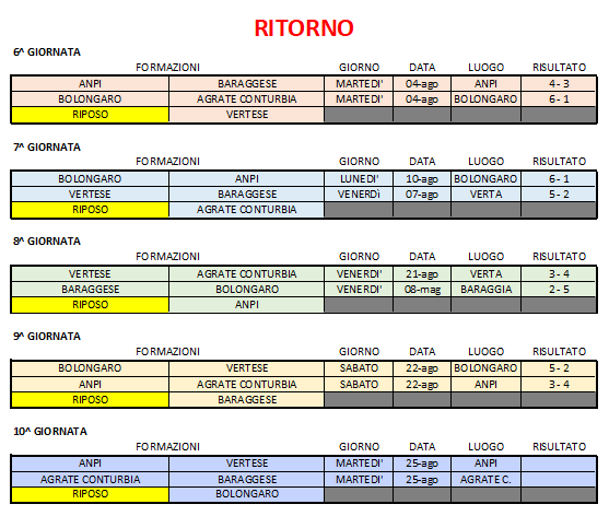 CALENDARIO AL 213 AGOSTO